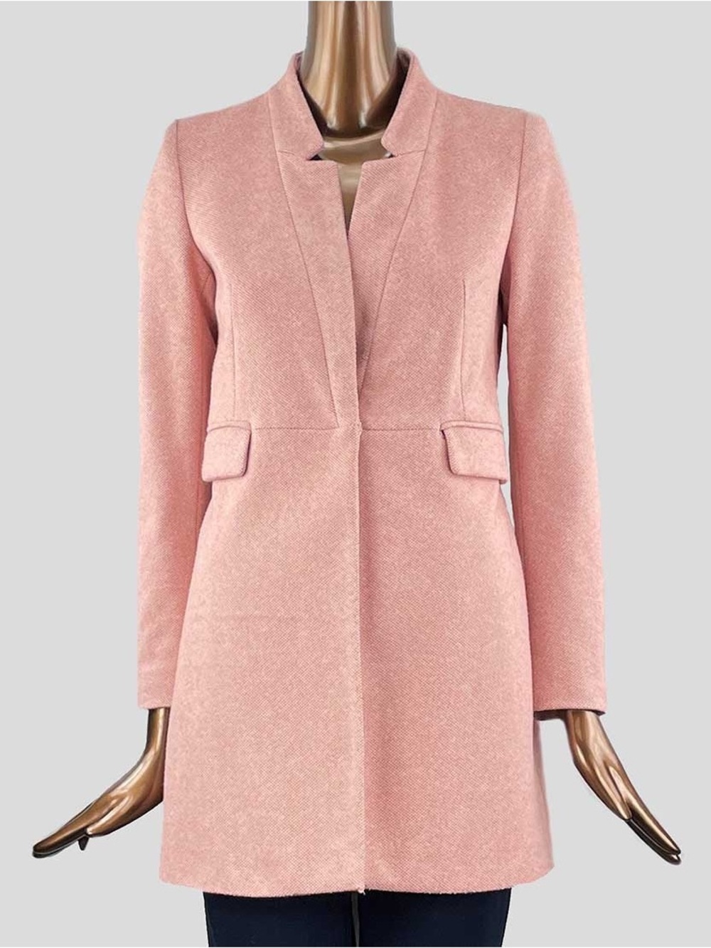 Zara Pink Long Tailored Coat XS